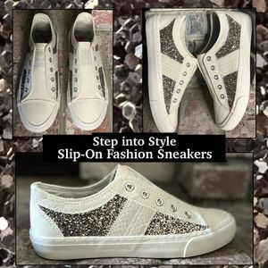 Jellypop Women's Elite Light Slip-In Fashion Sneakers Off White Size  9